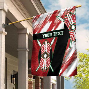 Custom Kenya Rugby Sevens Garden Flag Maasai Shield With African Pattern