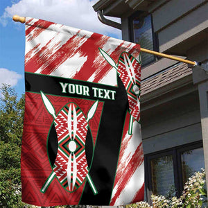 Custom Kenya Rugby Sevens Garden Flag Maasai Shield With African Pattern