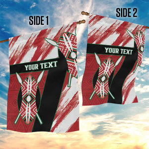 Custom Kenya Rugby Sevens Garden Flag Maasai Shield With African Pattern