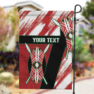 Custom Kenya Rugby Sevens Garden Flag Maasai Shield With African Pattern