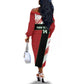 Custom Kenya Rugby Sevens Off The Shoulder Long Sleeve Dress Maasai Shield With African Pattern