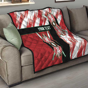 Custom Kenya Rugby Sevens Quilt Maasai Shield With African Pattern