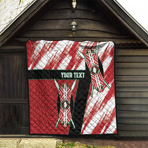 Custom Kenya Rugby Sevens Quilt Maasai Shield With African Pattern