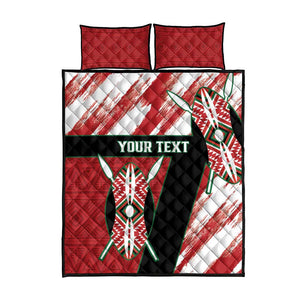 Custom Kenya Rugby Sevens Quilt Bed Set Maasai Shield With African Pattern