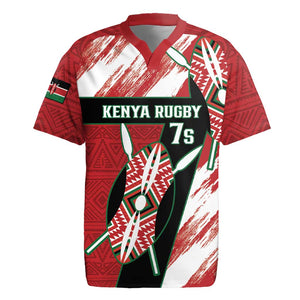 Custom Kenya Rugby Sevens Rugby Jersey Maasai Shield With African Pattern