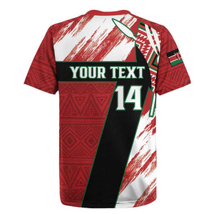 Custom Kenya Rugby Sevens Rugby Jersey Maasai Shield With African Pattern