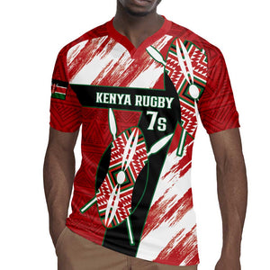 Custom Kenya Rugby Sevens Rugby Jersey Maasai Shield With African Pattern