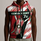Custom Kenya Rugby Sevens Sleeveless Zip Hoodie Maasai Shield With African Pattern - African Pride