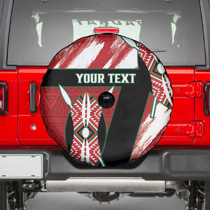 Custom Kenya Rugby Sevens Spare Tire Cover Maasai Shield With African Pattern