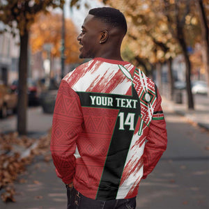 Custom Kenya Rugby Sevens Sweatshirt Maasai Shield With African Pattern