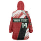 Custom Kenya Rugby Sevens Wearable Blanket Hoodie Maasai Shield With African Pattern