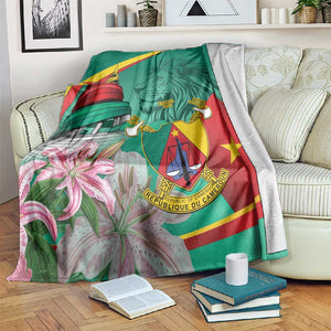 Monument de la Reunification Cameroun Blanket Coat Of Arms With Lily ...