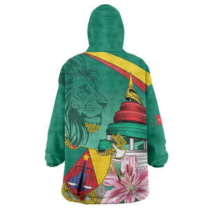 Monument de la Reunification Cameroun Wearable Blanket Hoodie Coat Of ...