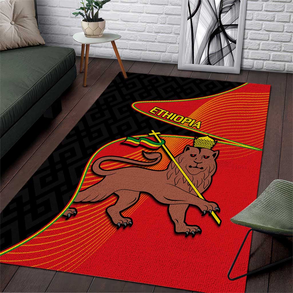 Ethiopia Derg Downfall Day Area Rug Ethiopian Lion of Judah