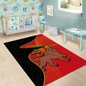 Ethiopia Derg Downfall Day Area Rug Ethiopian Lion of Judah