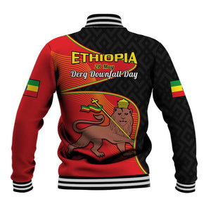 Ethiopia Derg Downfall Day Baseball Jacket Ethiopian Lion of Judah LT14