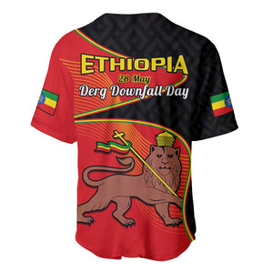 Ethiopia Derg Downfall Day Baseball Jersey Ethiopian Lion of Judah