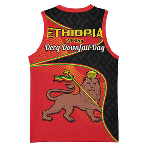 Ethiopia Derg Downfall Day Basketball Jersey Ethiopian Lion of Judah LT14