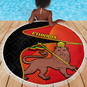 Ethiopia Derg Downfall Day Beach Blanket Ethiopian Lion of Judah