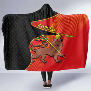 Ethiopia Derg Downfall Day Hooded Blanket Ethiopian Lion of Judah