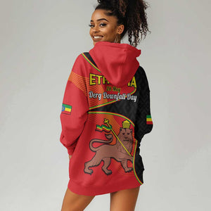 Ethiopia Derg Downfall Day Hoodie Dress Ethiopian Lion of Judah