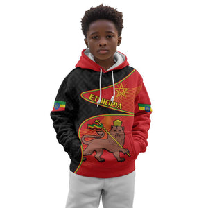 Ethiopia Derg Downfall Day Kid Hoodie Ethiopian Lion of Judah