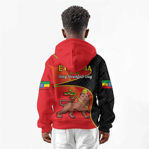 Ethiopia Derg Downfall Day Kid Hoodie Ethiopian Lion of Judah