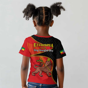 Ethiopia Derg Downfall Day Kid T shirt Ethiopian Lion of Judah