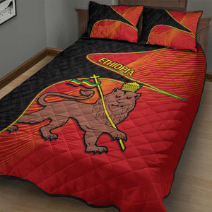 Ethiopia Derg Downfall Day Quilt Bed Set Ethiopian Lion of Judah