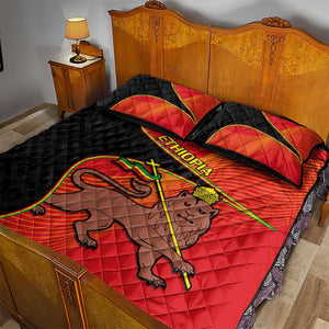 Ethiopia Derg Downfall Day Quilt Bed Set Ethiopian Lion of Judah