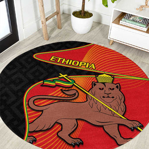 Ethiopia Derg Downfall Day Round Carpet Ethiopian Lion of Judah