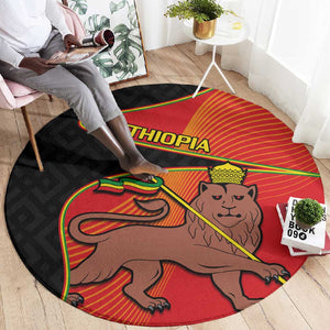 Ethiopia Derg Downfall Day Round Carpet Ethiopian Lion of Judah