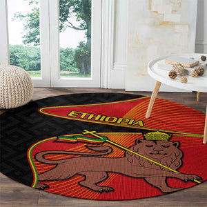 Ethiopia Derg Downfall Day Round Carpet Ethiopian Lion of Judah