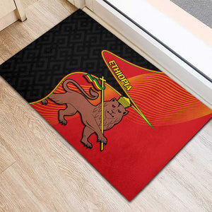 Ethiopia Derg Downfall Day Rubber Doormat Ethiopian Lion of Judah