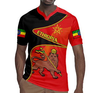 Ethiopia Derg Downfall Day Rugby Jersey Ethiopian Lion of Judah