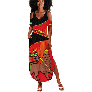 Ethiopia Derg Downfall Day Summer Maxi Dress Ethiopian Lion of Judah