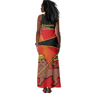 Ethiopia Derg Downfall Day Tank Maxi Dress Ethiopian Lion of Judah