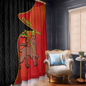 Ethiopia Derg Downfall Day Window Curtain Ethiopian Lion of Judah