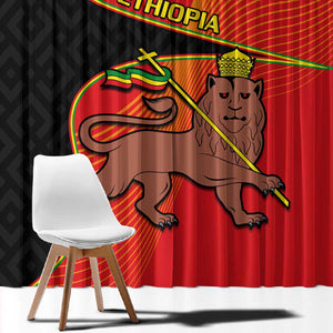 Ethiopia Derg Downfall Day Window Curtain Ethiopian Lion of Judah