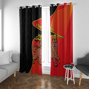 Ethiopia Derg Downfall Day Window Curtain Ethiopian Lion of Judah