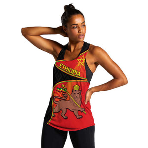 Ethiopia Derg Downfall Day Women Racerback Tank Ethiopian Lion of Judah