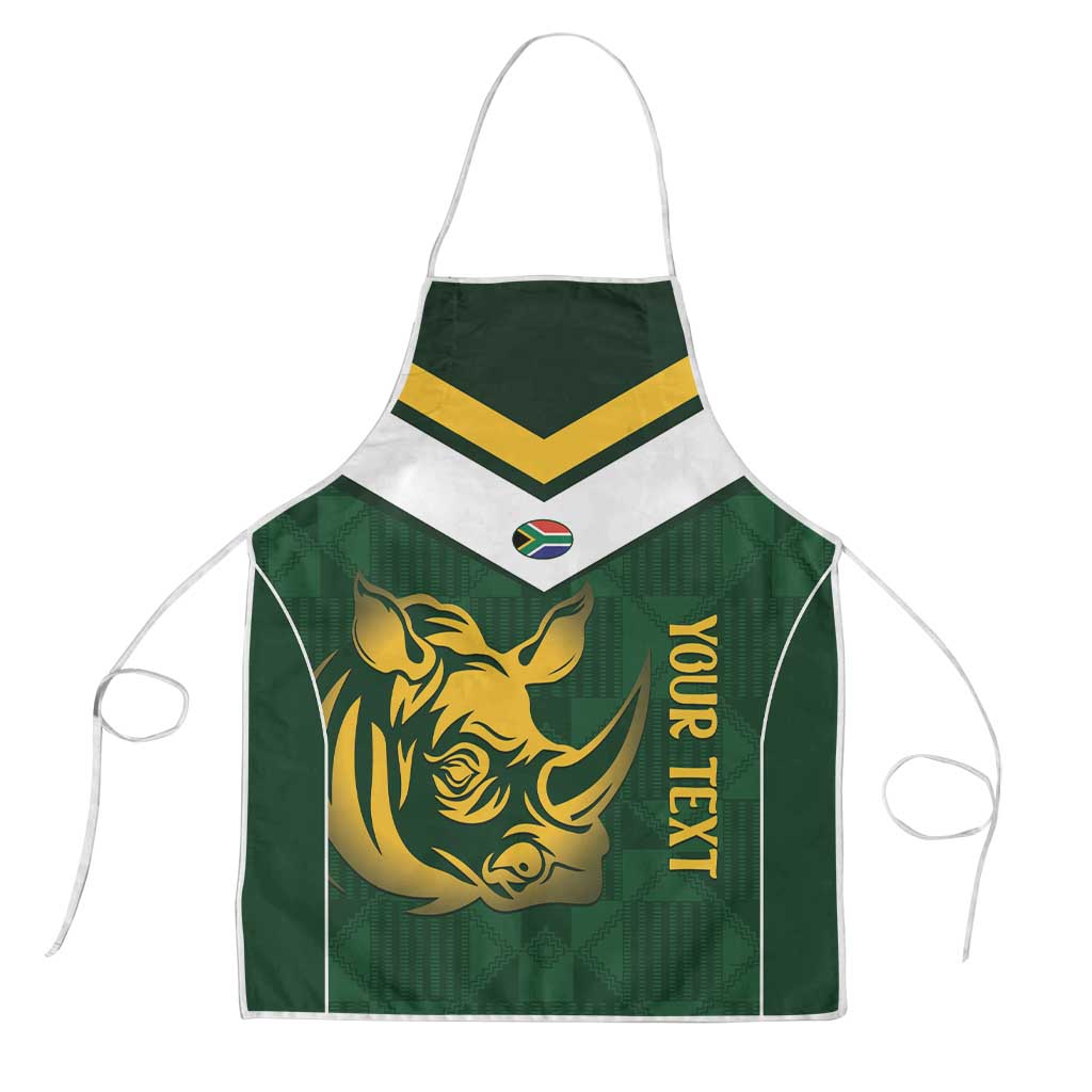 South Africa Rugby Custom Apron Springboks Kente Rhino Symbol