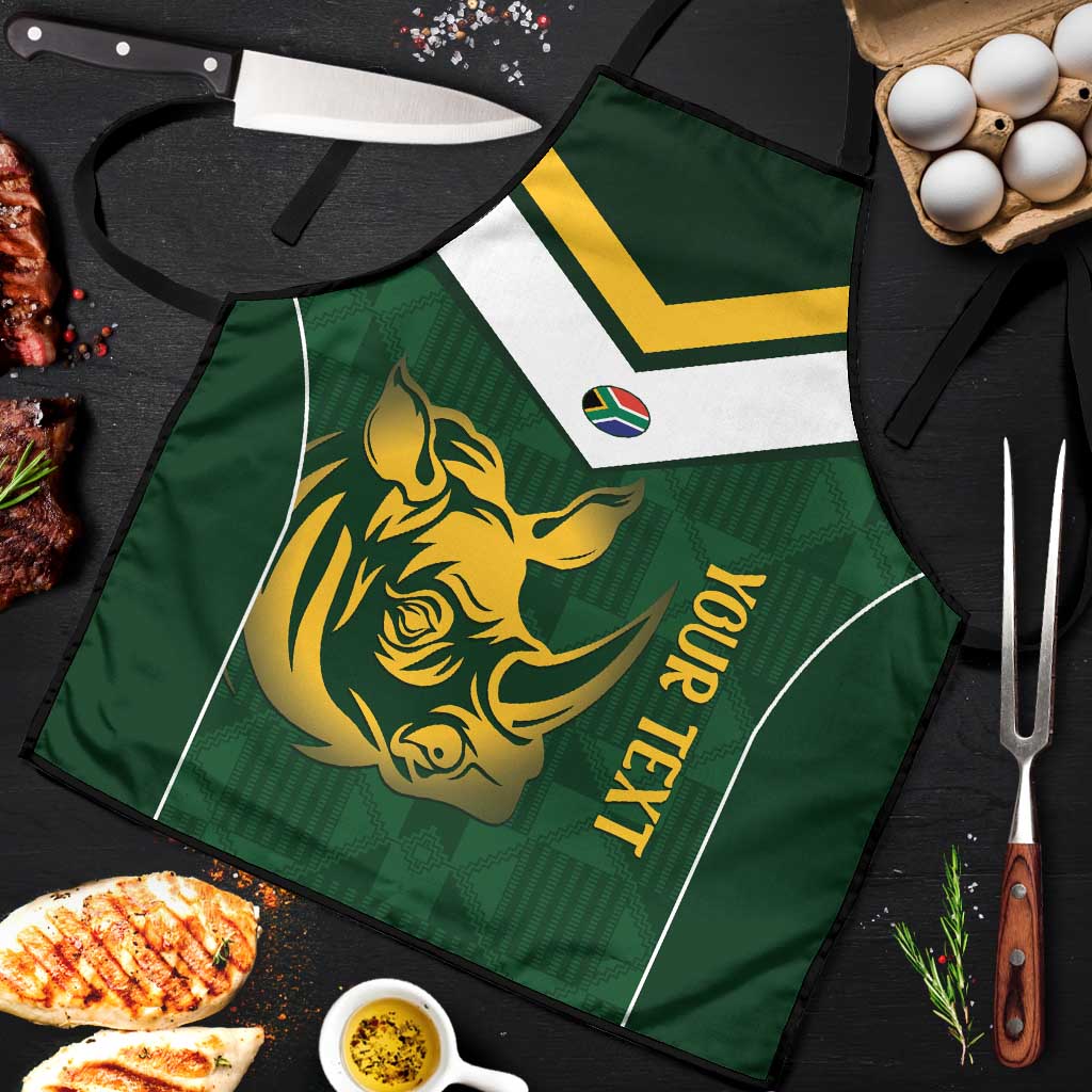 South Africa Rugby Custom Apron Springboks Kente Rhino Symbol