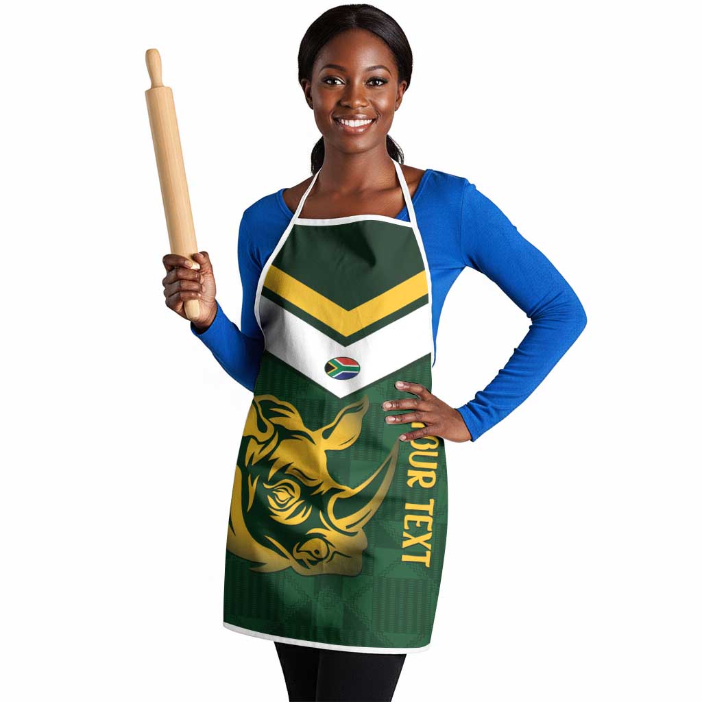 South Africa Rugby Custom Apron Springboks Kente Rhino Symbol
