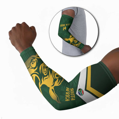South Africa Rugby Custom Arm Sleeves Springboks Kente Rhino Symbol