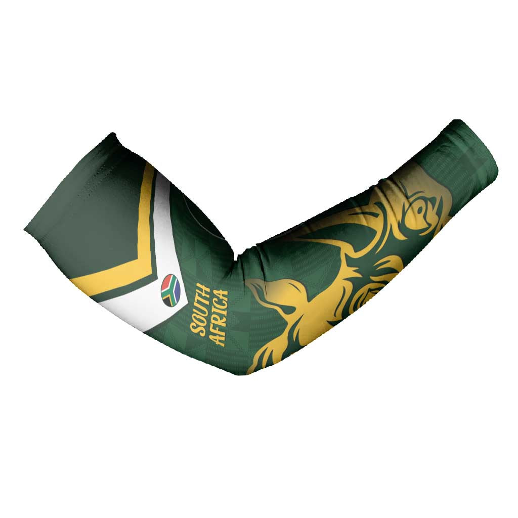South Africa Rugby Custom Arm Sleeves Springboks Kente Rhino Symbol