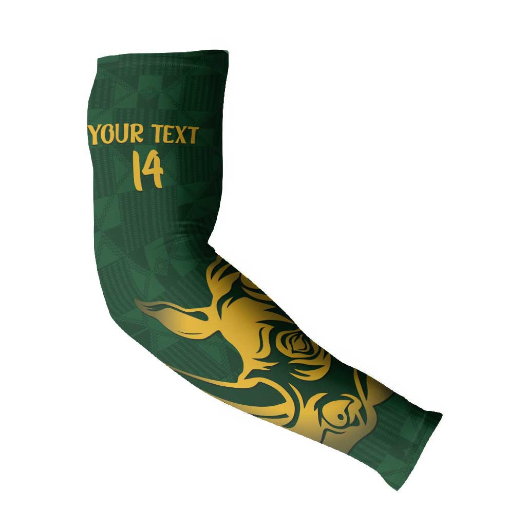 South Africa Rugby Custom Arm Sleeves Springboks Kente Rhino Symbol