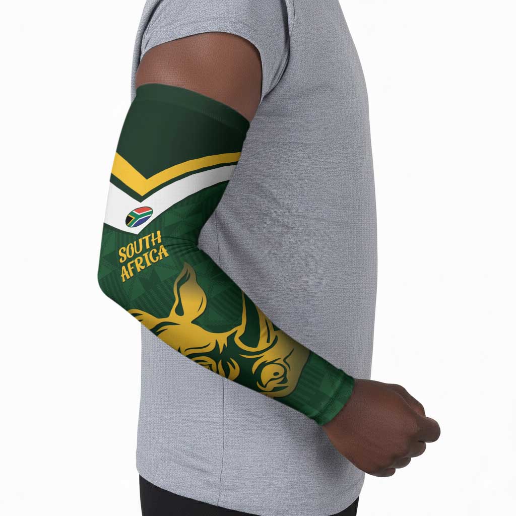 South Africa Rugby Custom Arm Sleeves Springboks Kente Rhino Symbol