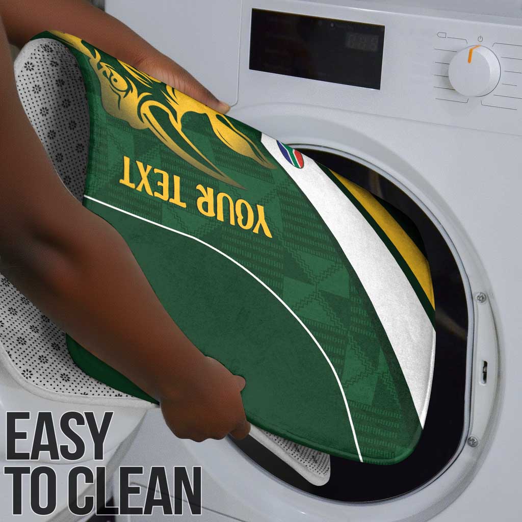 South Africa Rugby Custom Bathroom Set Springboks Kente Rhino Symbol