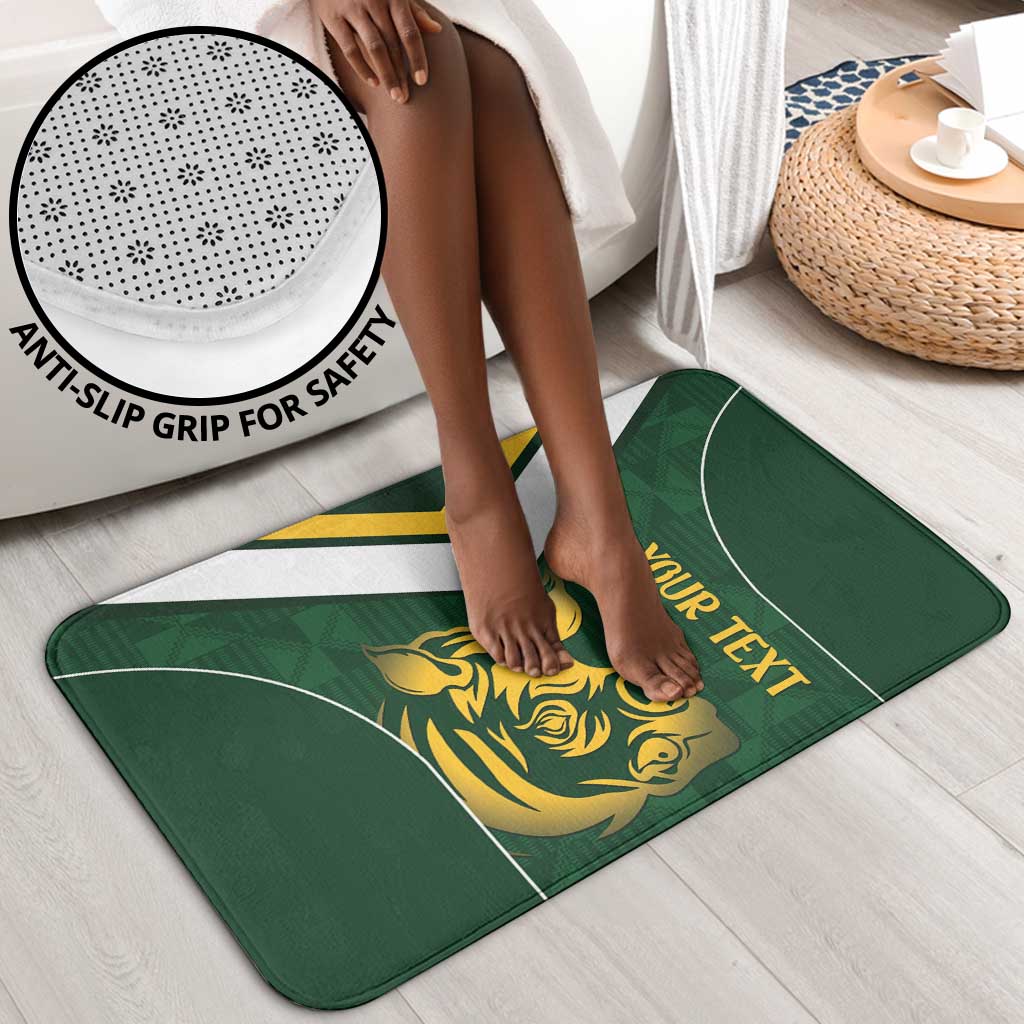 South Africa Rugby Custom Bathroom Set Springboks Kente Rhino Symbol